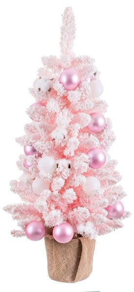 Christmas Tree Pink PVC Flowers Balls 30 x 30 x 90 cm