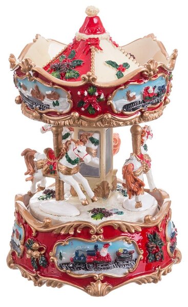 Christmas bauble Multicolour Carousel 12 x 12 x 16,5 cm