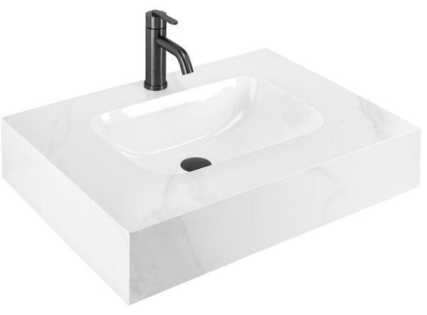 Wall-hung washbasin REA Aresa Belt White 70