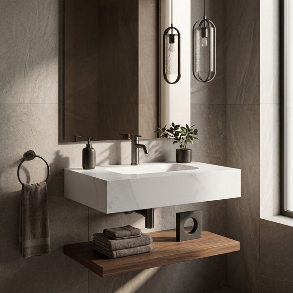 Wall-hung washbasin REA Aresa Belt White 70