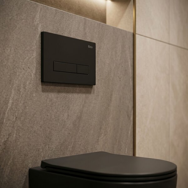 Toilet Flush Button Rea HD K011A-Q and Slim 024N Black