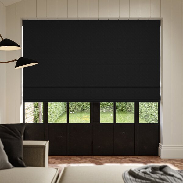 ANTE DECOR Lusso NO JOINS Blackout Made To Measure Roman Blind Night