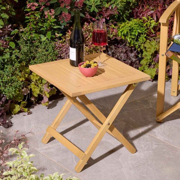 Cultivate Square Folding Side Table in Natural