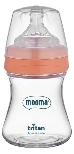 Mooma Neutra Tritan Bottle Slow Flow 0-6 months 150ml - Coral Pink