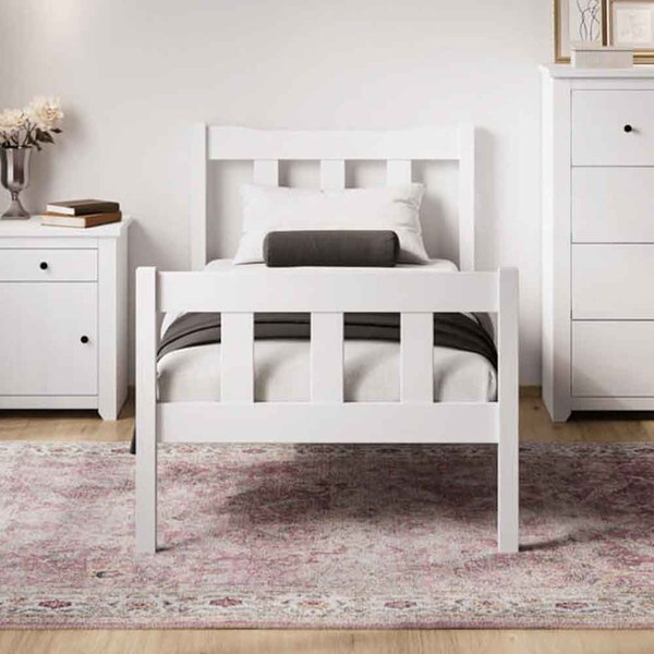 Havanan Wooden Single Bed - White
