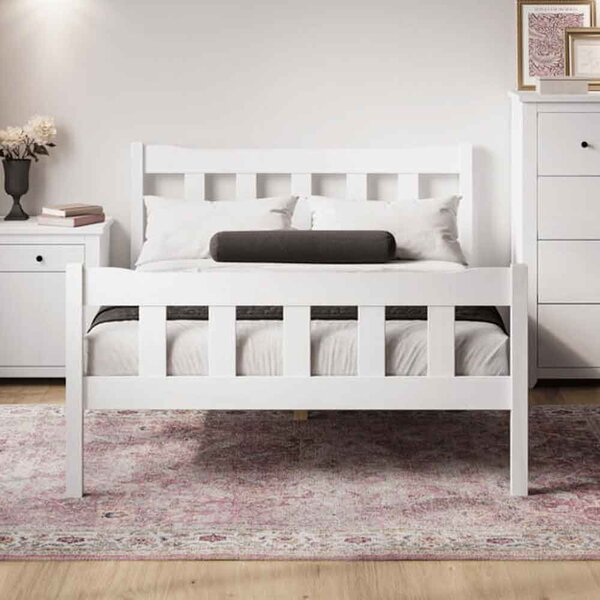 Havanan Wooden Double Bed - White
