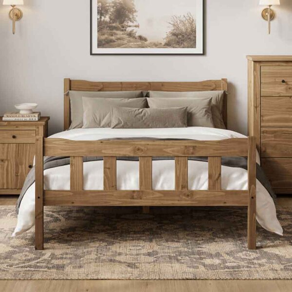 Havanan Wooden King Size Bed In Natural Pine