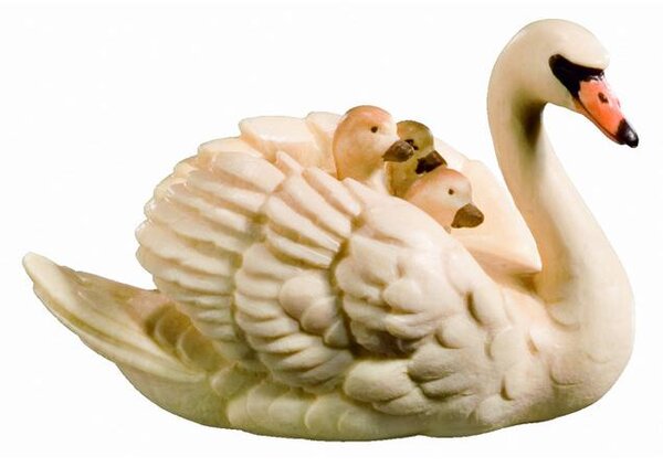 Swan with chicks for nativity scene - Royal