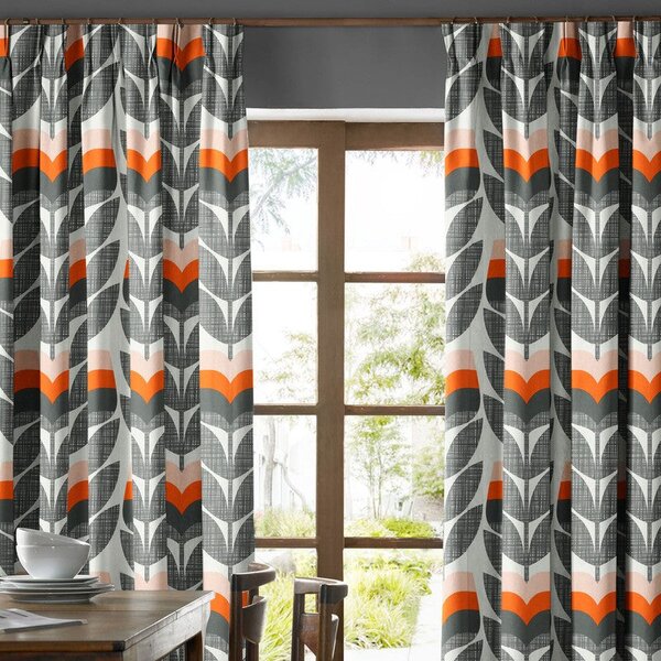 Orla Kiely Rose Bud Curtains Orange