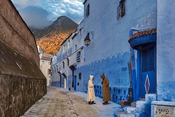 Photography Small colorful streets in Medina of Chefchaouen, Izzet Keribar