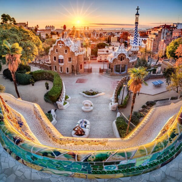 Photography Park Guell at golden hour. Barcelona, Spain, Eloi_Omella