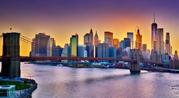 Photography New York City Manhattan Brooklyn Bridge skyline, ANDREY DENISYUK