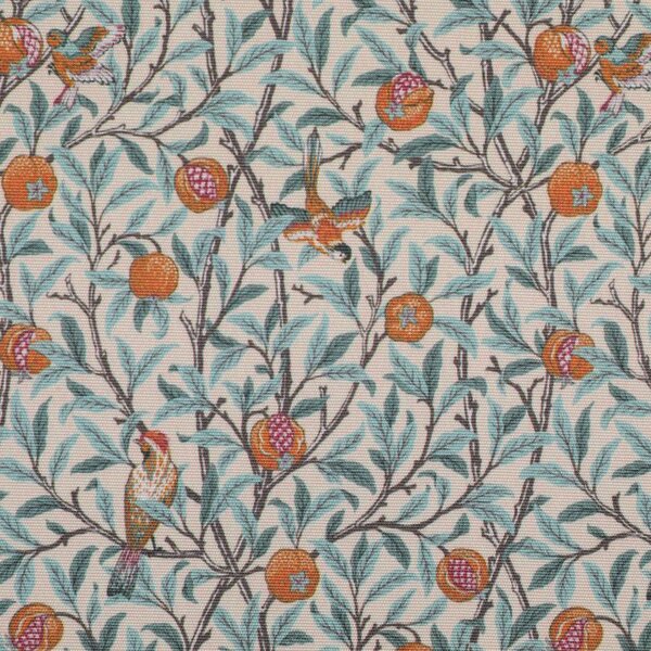 William Morris Birds & Pomegranate Outdoor Fabric Tourmaline