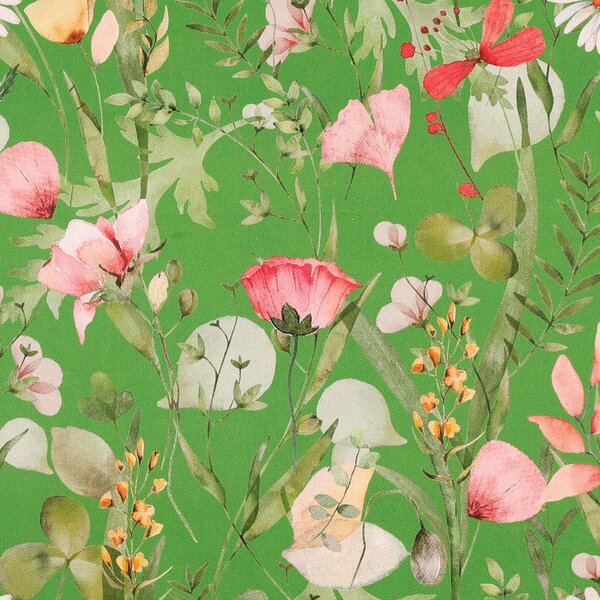 Linda Barker Alda 100% Cotton Fabric Green