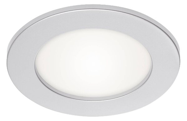 Prios Cadance LED recessed light, silver, 17 cm