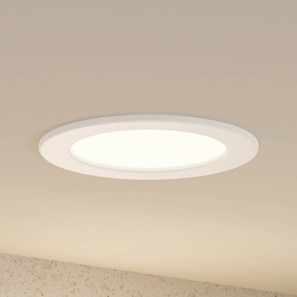 Prios Cadance LED recessed light, white, 17 cm