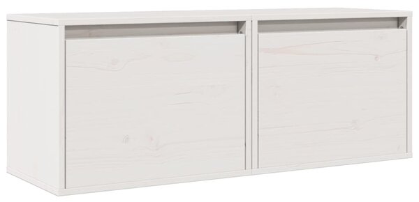 Wall Cabinets 2 pcs White 45x30x35 cm Solid Pinewood