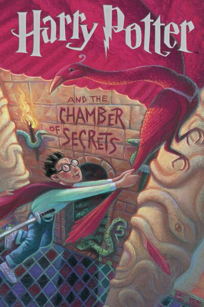 Art Poster Harry Potter - Chamber of Secrets book cover, (26.7 x 40 cm)