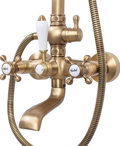 Shower set REA BERGAMO antique bronze