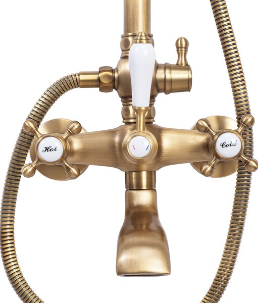 Shower set REA BERGAMO antique bronze