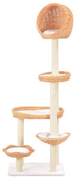 Cat Tree with Sisal Scratching Post Natural Willow Wood