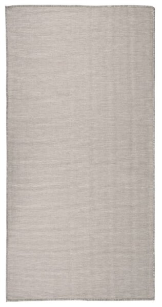 Outdoor Flatweave Rug 100x200 cm Taupe