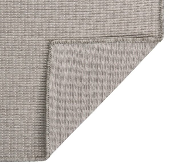 Outdoor Flatweave Rug 100x200 cm Taupe