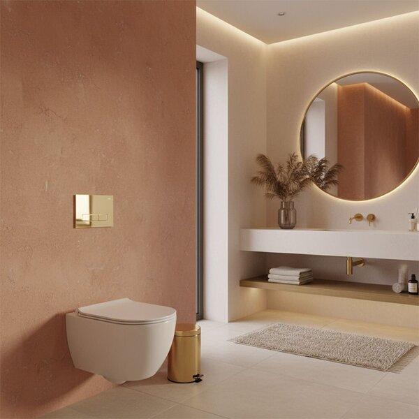 Toilet Flush Button Rea HD K011A-Q and Slim 024N Gold