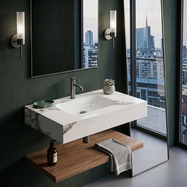 Wall-hung washbasin REA Aresa Cold Jade 80