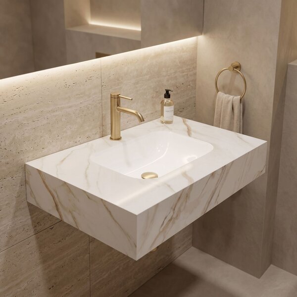 Wall-hung washbasin REA Aresa Grey Gold 80
