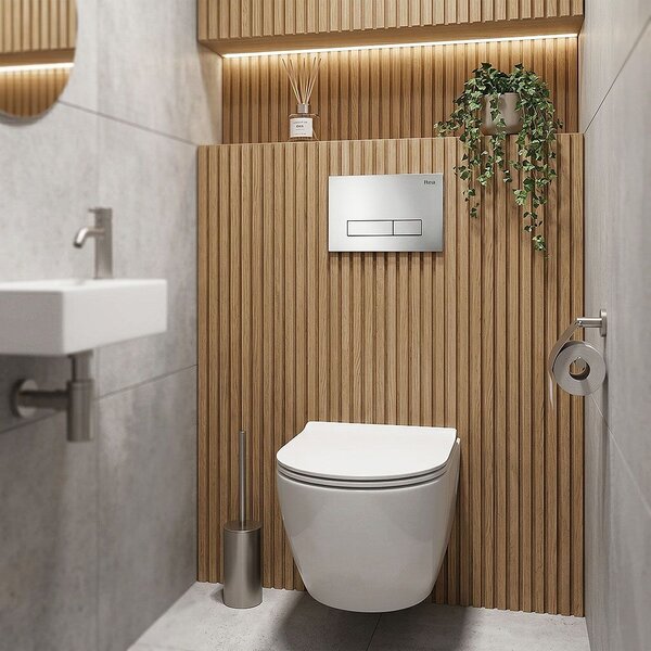 Toilet Flush Button Rea HD K011A-Q and Slim 024N Satin
