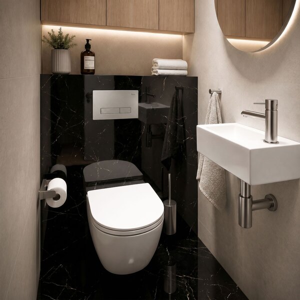 Toilet Flush Button Rea HD K011A-Q and Slim 024N Satin