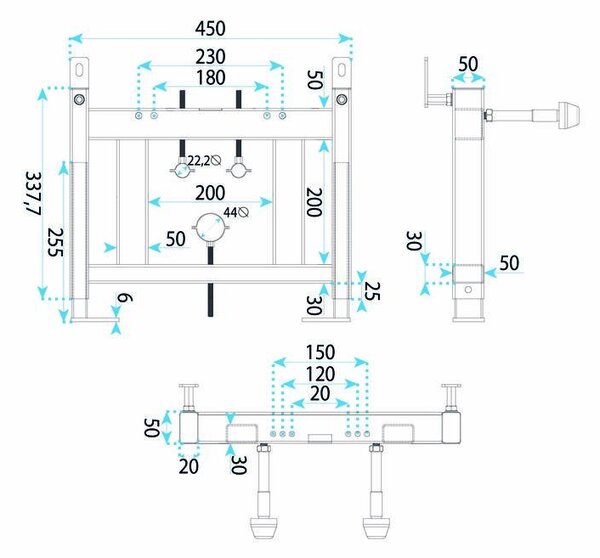 Concealed Bidet Frame Set 022N