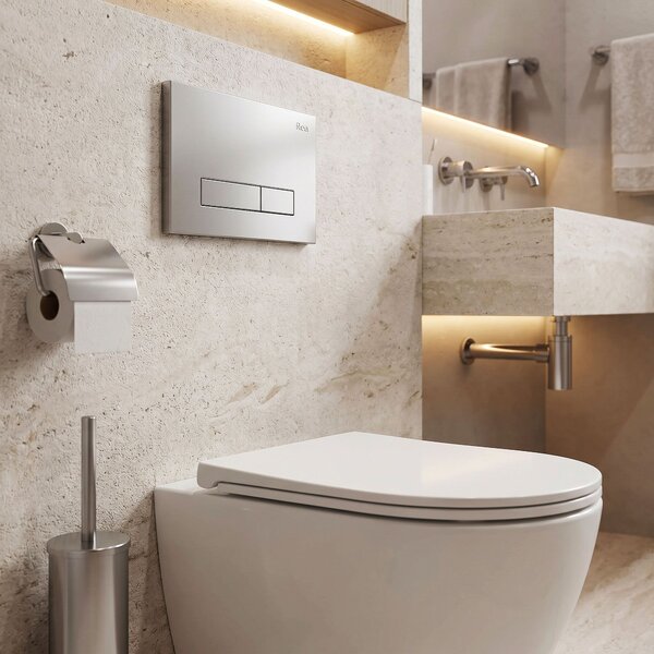 Toilet Flush Button Rea HD K011A-Q and Slim 024N Satin