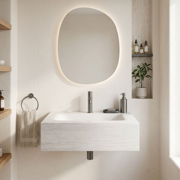 Wall-hung washbasin REA Apollo Muralto Roma 70