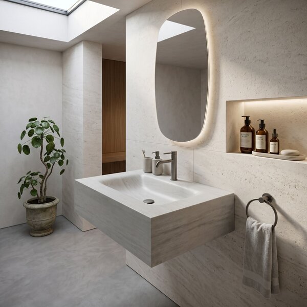 Wall-hung washbasin REA Apollo Muralto Roma 70