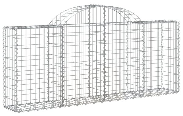 Arched Gabion Basket 200x30x80/100 cm Galvanised Iron