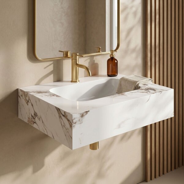 Wall-hung washbasin REA Aresa Cold Jade 60