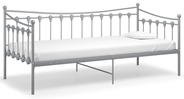 Sofa Bed Frame without Mattress Grey Metal 90x200 cm