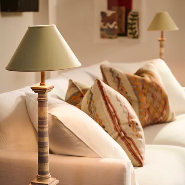 Vista Table Lamp, Brass, Light, Burnished Brass - Andrew Martin