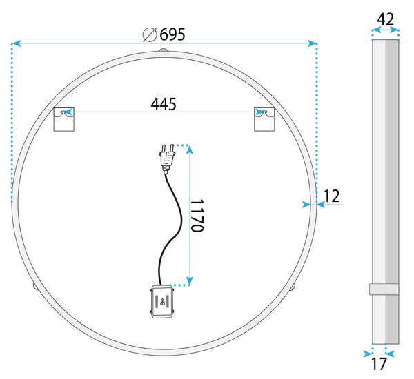 Mirror LED 70cm BL805