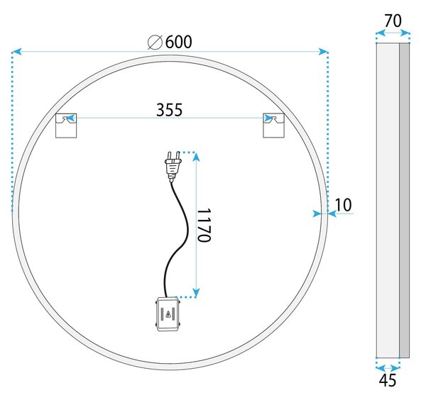 Mirror LED 60cm BL807