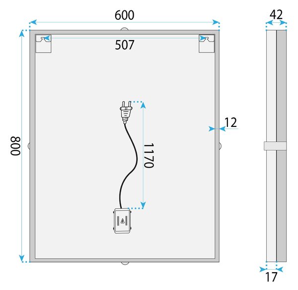 Mirror LED 60cm BL808
