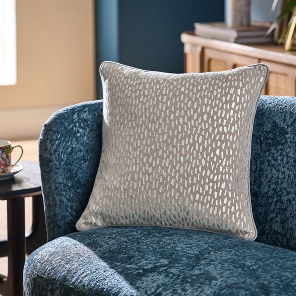 Clarke & Clarke Loxley Feather Filled Cushion 43cm x 43cm Silver