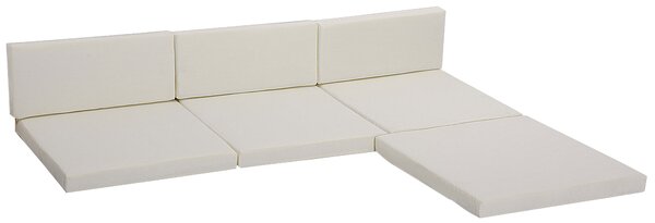 Outsunny Outdoor Cushion Pad Set for Rattan Furniture, 7 Piece Garden Furniture Cushions, Patio Conversation Set Cushions, Lightweight, Cream