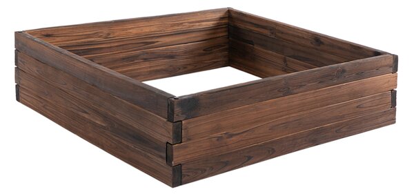 Outsunny Raised Garden Bed Planter Box: Wooden Outdoor Patio Planter for Plant, Flower & Vegetable Growing, 80L x 80W x 22.5H cm Aosom UK