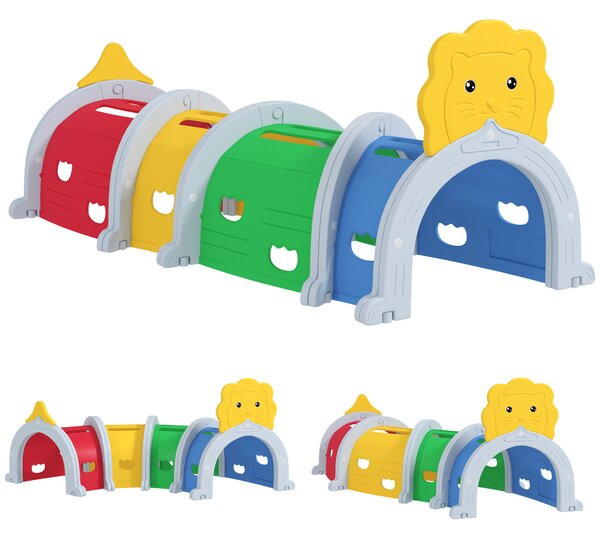 AIYAPLAY Kids Play Tunnel for 3-6 Years Crawl and Climb, Lion Design, Indoor & Outdoor