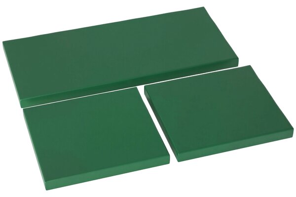 Outsunny Outdoor Seat Cushion Pads for Rattan Furniture, 3 PCs Garden Furniture Cushions, Green