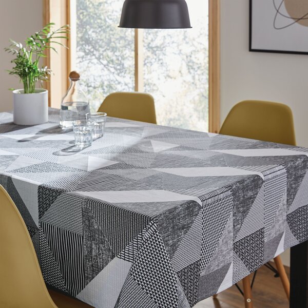 Catherine Lansfield Larsson Geo Table Cloth Grey