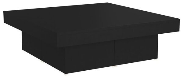 Coffee Table Black 90x90x28 cm Engineered Wood